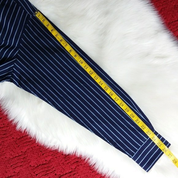 Bugatchi Navy Stripe Classic Fit Button Up Shirt L - Picture 7 of 9